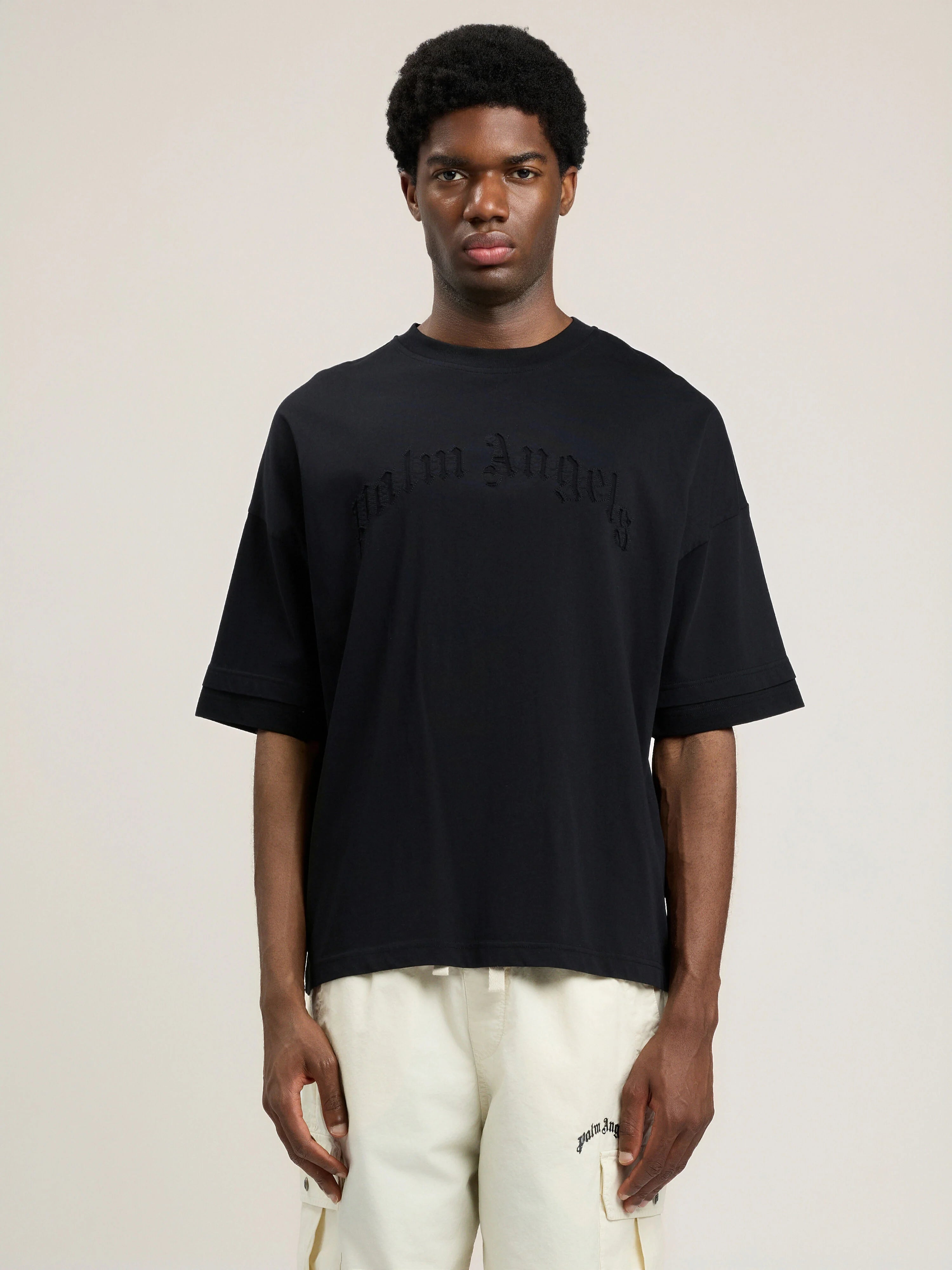 Curved Logo Loose Double T-Shirt