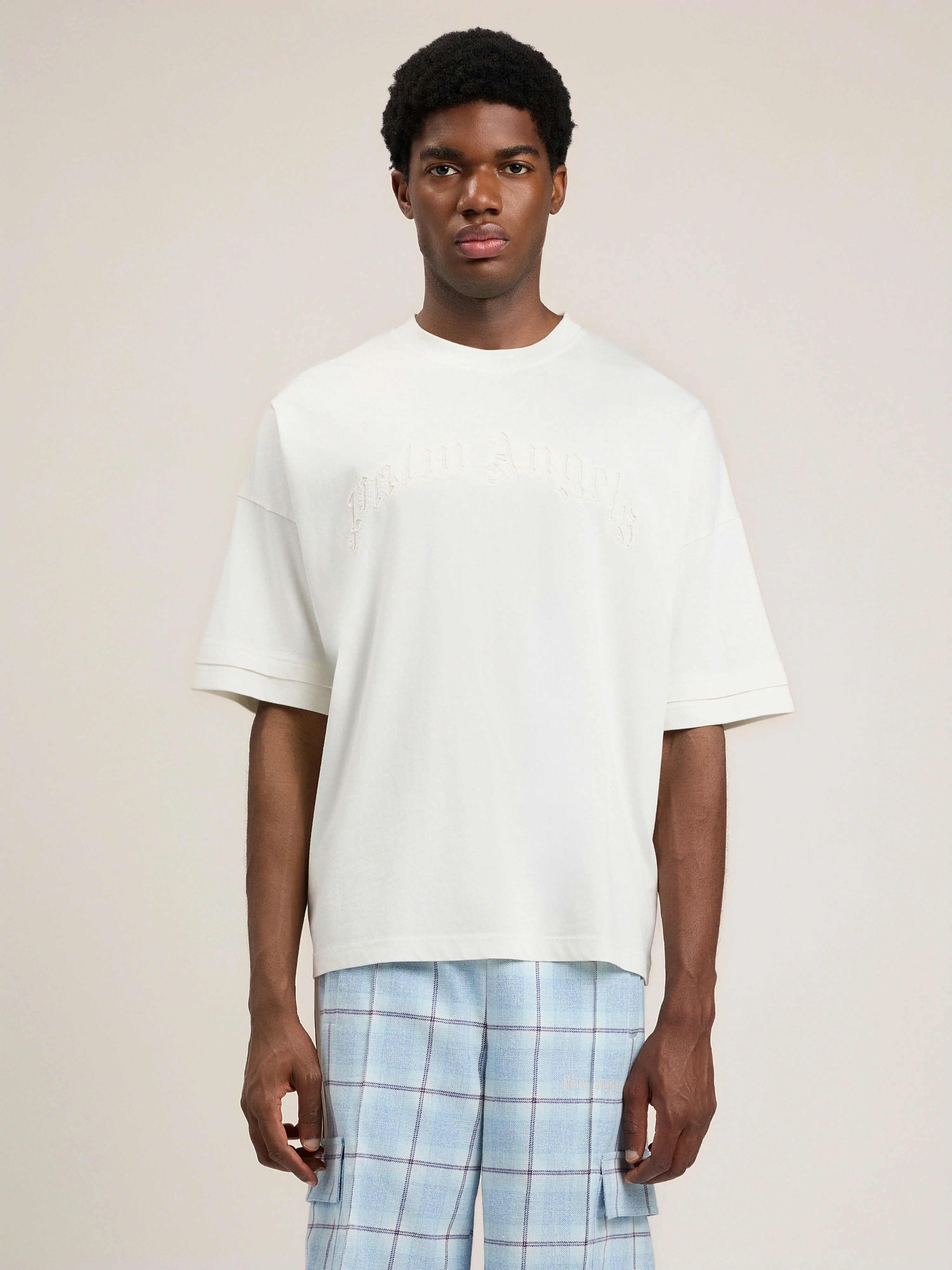 Curved Logo Loose Double T-Shirt
